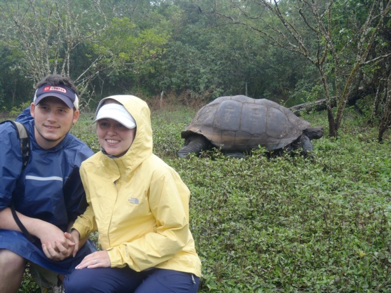 On Santa Maria Island in the Galapagos with the Giant Tortoise, 2009 